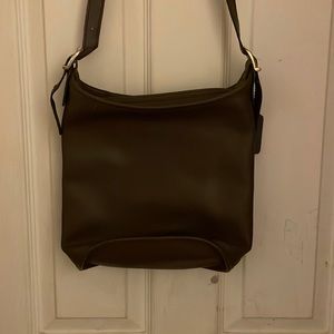 Thai is a vintage bean bag purse brown leather
